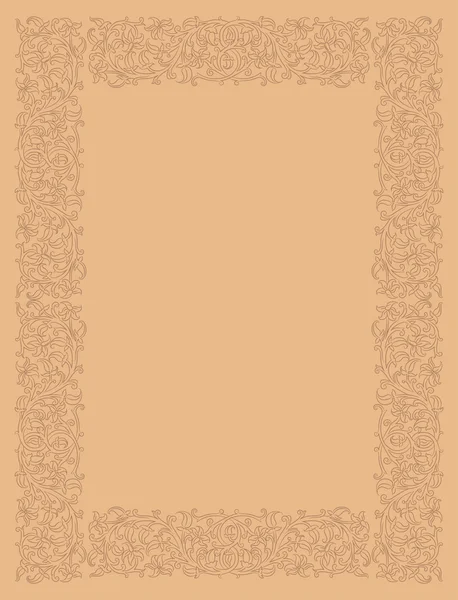 Floral frame in middeleeuwse stijl. — Stockvector