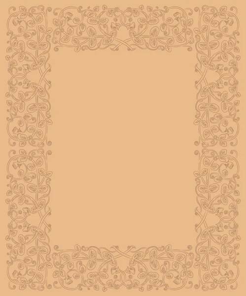 Floral frame in medieval style. — Stock Vector