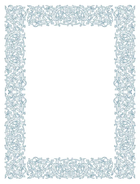 Floral frame in medieval style. — Stock Vector