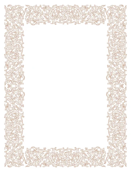 Floral frame in medieval style. — Stock Vector