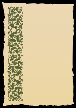 Template book page in a medieval style. clipart