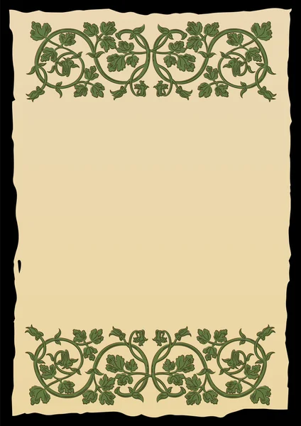 Página del libro de la plantilla en un estilo medieval . — Vector de stock