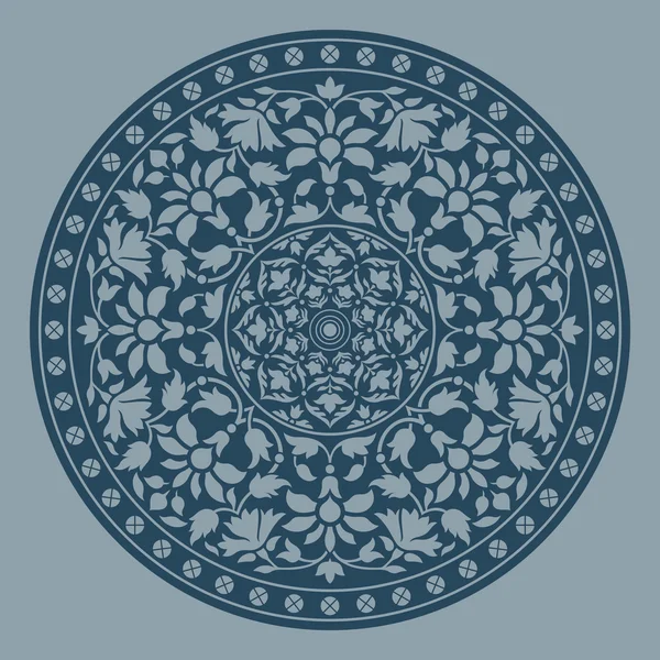 Modelul rotund ornamental în stil indian . — Vector de stoc