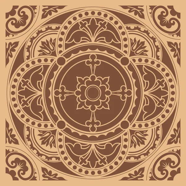 Decoratieve ronde kant, cirkel ornament. — Stockvector