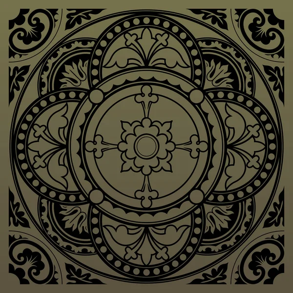 Dekoratif yuvarlak dantel, daire süsleme.