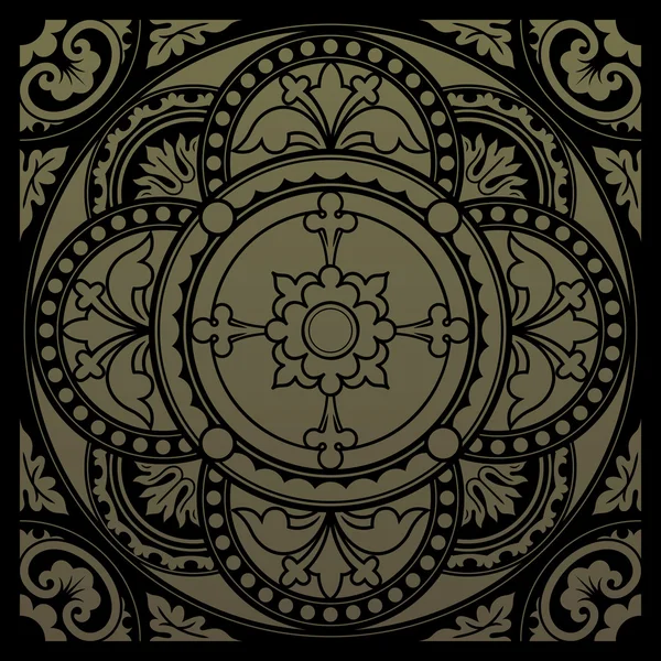 Decoratieve ronde kant, cirkel ornament. — Stockvector