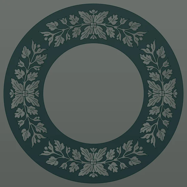 Round floral ornament, inlay pattern. — Stock Vector