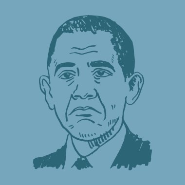 ABD Barack Obama Cumhurbaşkanı portresi.