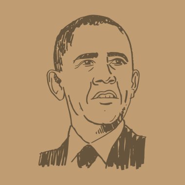 ABD Barack Obama Cumhurbaşkanı portresi.