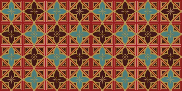 Naadloze horizontale patroon. Decoratie voor wallpaper, stoffen, tegels en mozaïeken. Perfect voor begroetingen, uitnodigingen en aankondigingen. — Stockvector