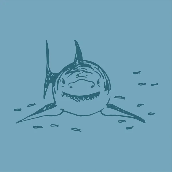 Un requin. Illustration vectorielle — Image vectorielle