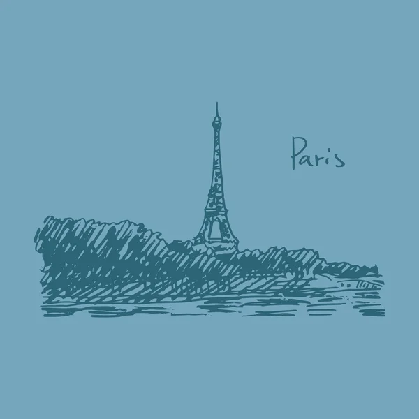 巴黎，埃菲尔铁塔. — 图库矢量图片