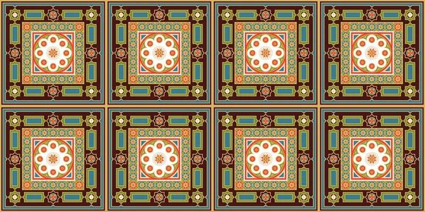 Geometriska seamless mönster i arabisk stil. Dekoration för tapeter, tyger, kakel och mosaik. Stockillustration