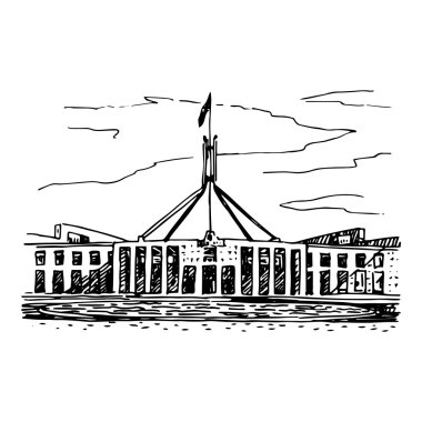 Parlamento Binası Canberra, Act, Avustralya.