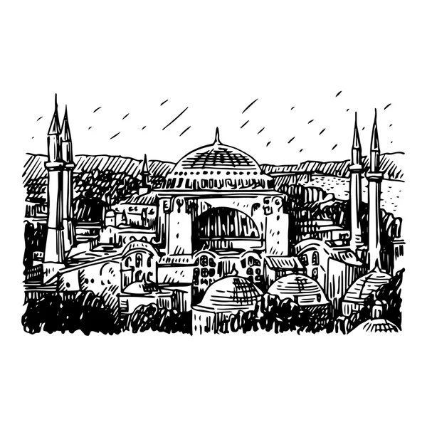 Hagia Sofia, İstanbul, Hindi. — Stok Vektör