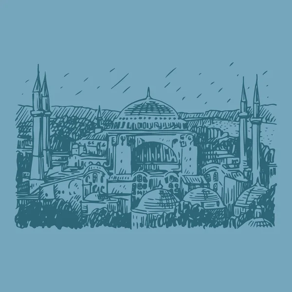 Hagia sophia, istanbul, pavo. — Archivo Imágenes Vectoriales