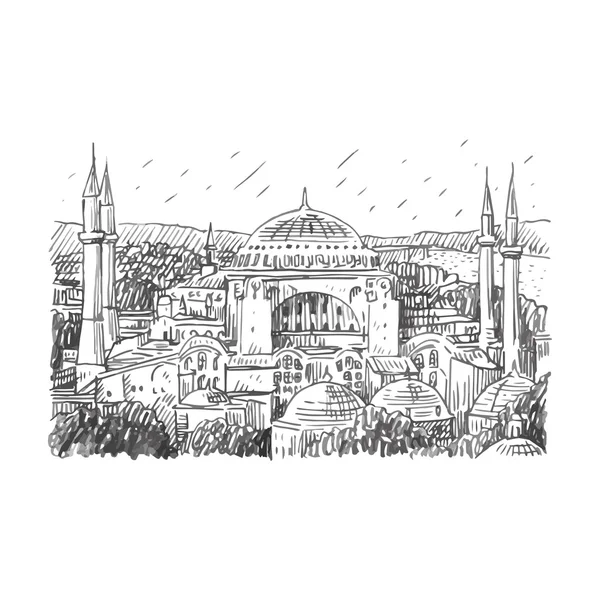 Hagia sofil, istanbul, kalkon. — Stock vektor