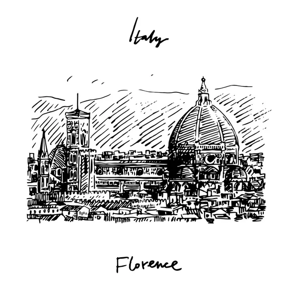 Catedral de FLorence, Italia . — Vector de stock