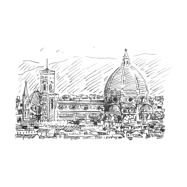 Cathédrale de FLorence, Italie . — Image vectorielle