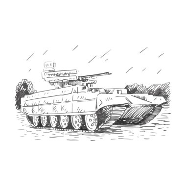 Russian BMPT. Fire support combat vehicle tanks. clipart
