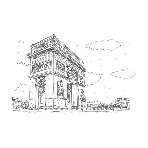 Arc de triomphe, París, Francia. — Archivo Imágenes Vectoriales