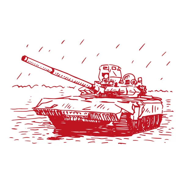 Tanque russo T-72 . —  Vetores de Stock
