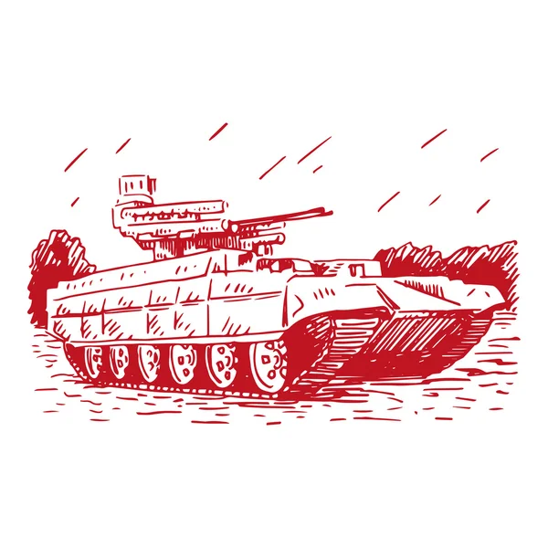 BMPT ruso. Tanques de vehículos de combate contra incendios . — Archivo Imágenes Vectoriales