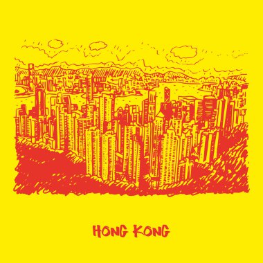 Hong kong manzarası. Victoria peak görüntülemek.