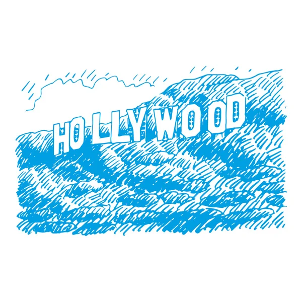 Hollywood Sign, Λος Άντζελες, Καλιφόρνια, ΗΠΑ. — Διανυσματικό Αρχείο