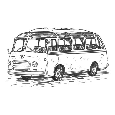 Retro otobüs. Resim vintage taşıma.