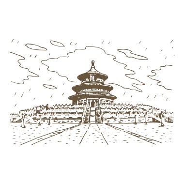 The Hall of Prayer for Good Harvests in Beijing, China. clipart