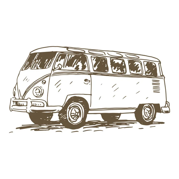Retro otobüs. Resim vintage taşıma.