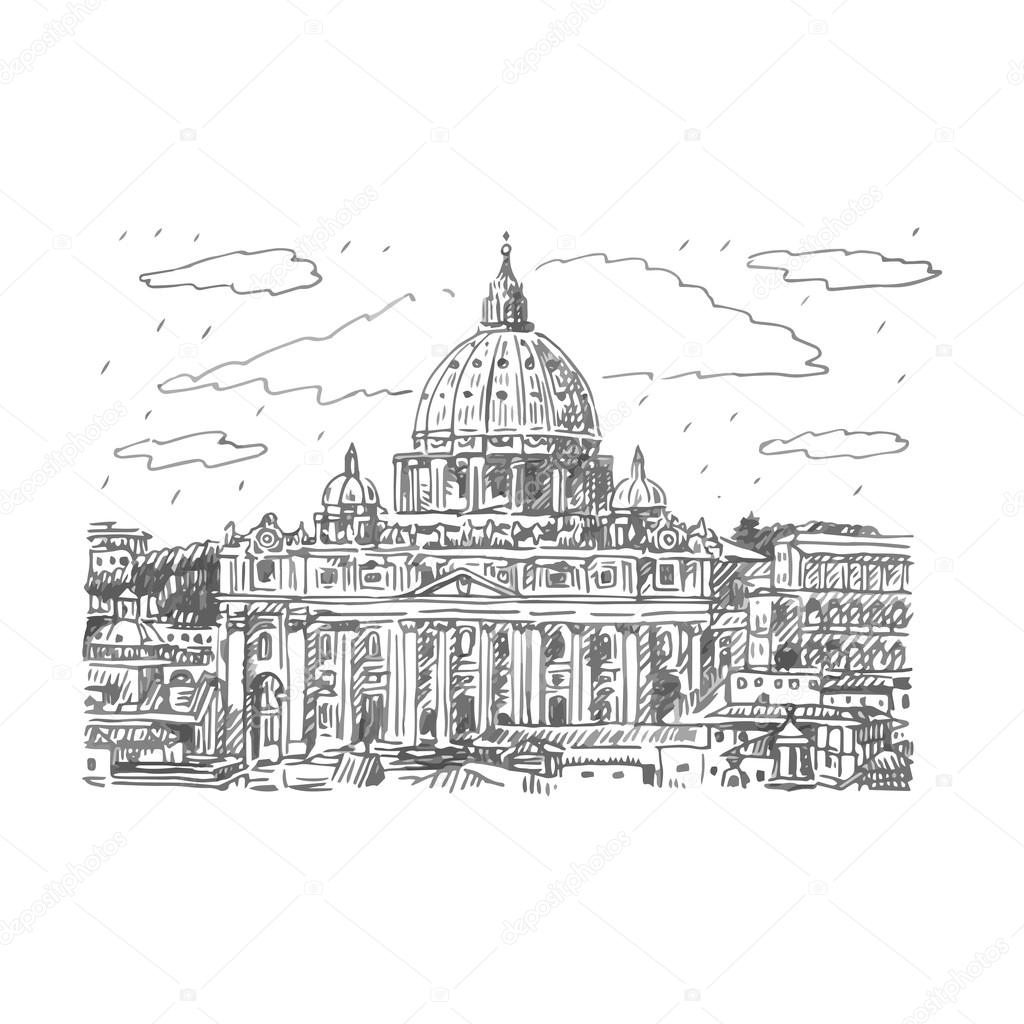 St. Peter's basilica in Vatican, Rome, Italy.