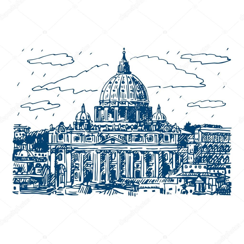 St. Peter's basilica in Vatican, Rome, Italy.