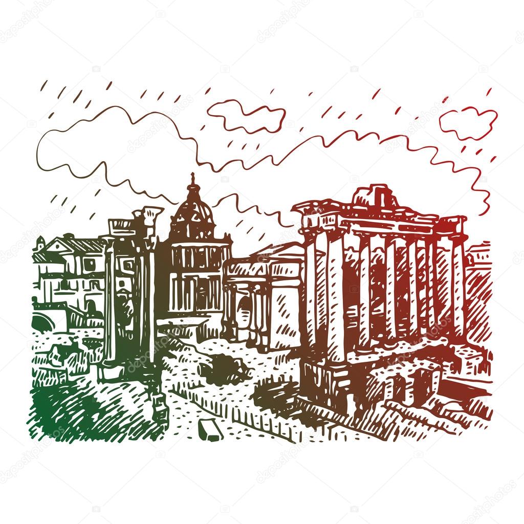 Roman Forum in Rome, Italy.