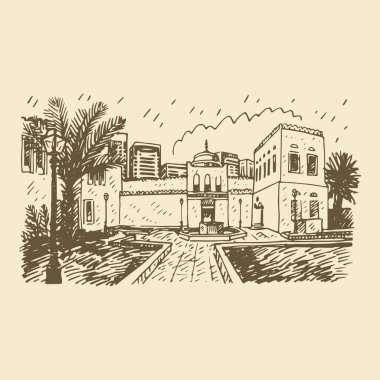 Qasr al-Hosn, beyaz kale olarak da bilinir. Abu Dhabi, Birleşik Arap Emirlikleri içinde bina en eski taş.