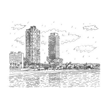 Barceloneta Beach Barcelona, Catalonia, İspanya.