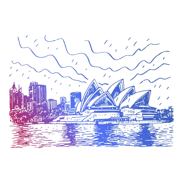 Sydney opera binası, sydney, Avustralya. — Stok Vektör