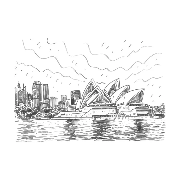 Sydney opera house v sydney, Austrálie. — Stockový vektor