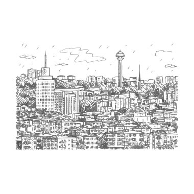 Ankara, Türkiye'nin sermaye şehir görünümünü.