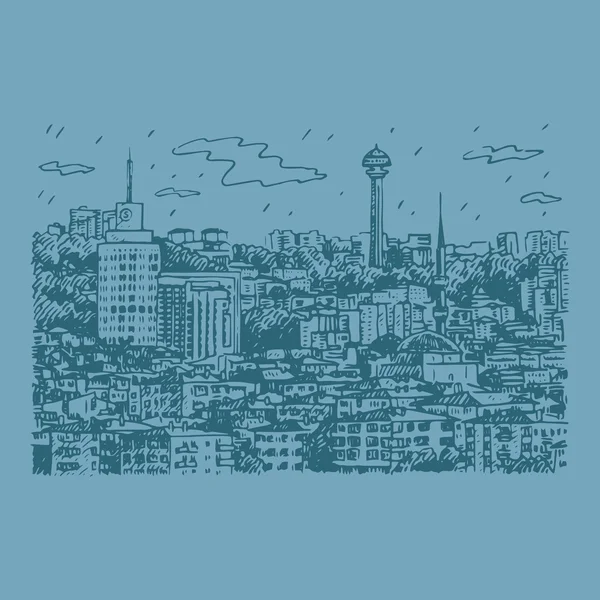 Pohled z Ankary, hlavní město Turecka. — Stockový vektor