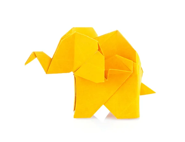 Orange elephant of origami — Stock Photo, Image