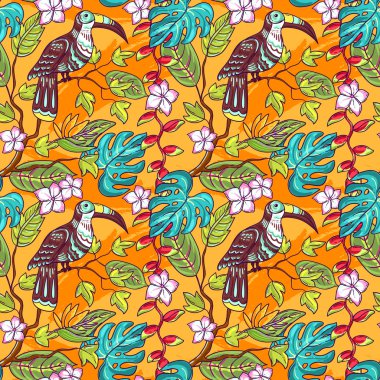 tropikal vektör desen