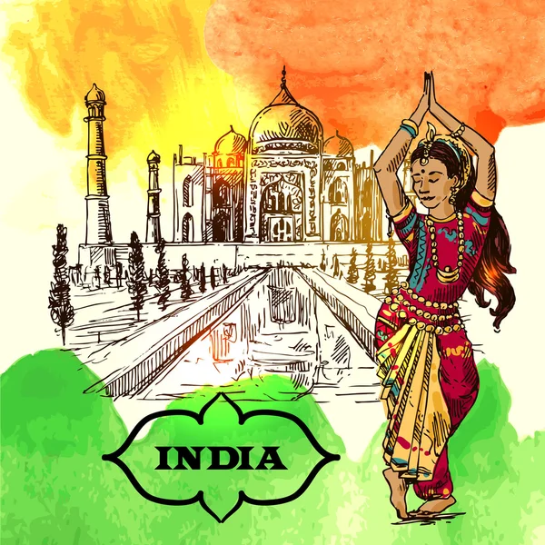 Гарні ілюстрації Індії — стоковий вектор