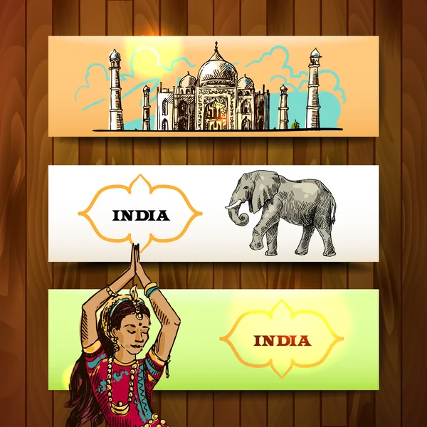 Schöne illustrationen indien — Stockvektor