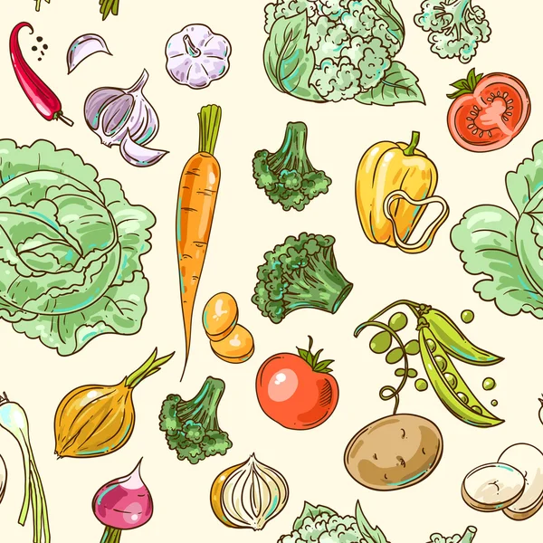 Vector ilustración verduras — Vector de stock