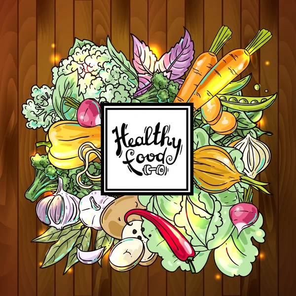 Vector ilustración verduras — Vector de stock