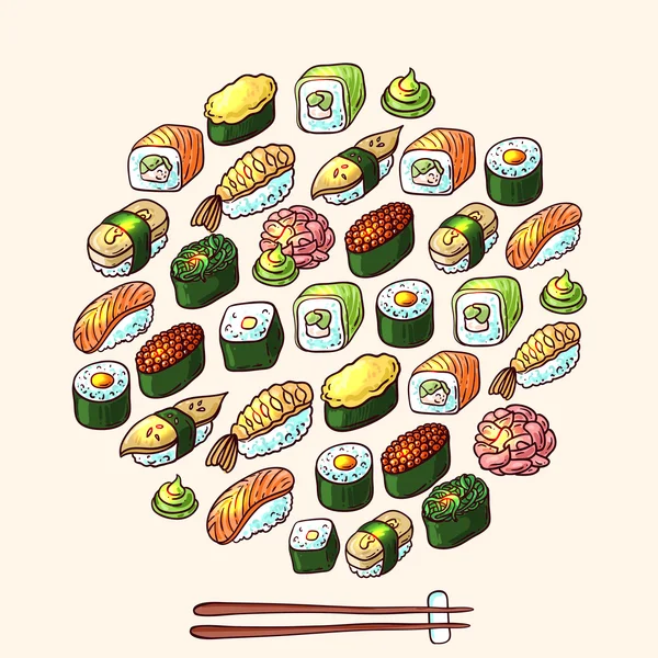 Sushi terbaik - Stok Vektor