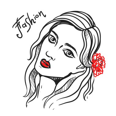 moda el çizilmiş portresi