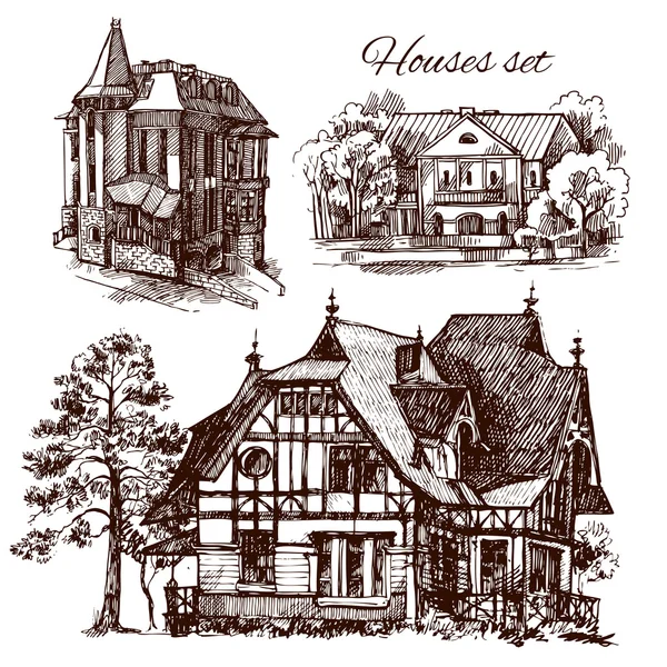 Illustration de croquis maison — Image vectorielle